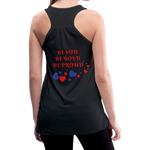 BElieve -n- YOUrself (Womens Flowy Tank) - black