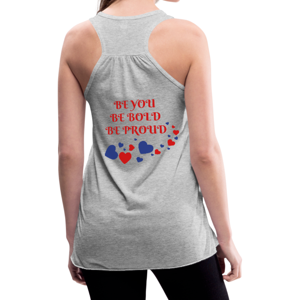 BElieve -n- YOUrself (Womens Flowy Tank) - heather gray