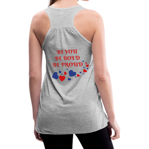 BElieve -n- YOUrself (Womens Flowy Tank) - heather gray