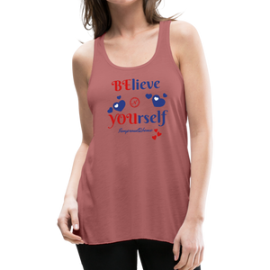 BElieve -n- YOUrself (Womens Flowy Tank) - mauve