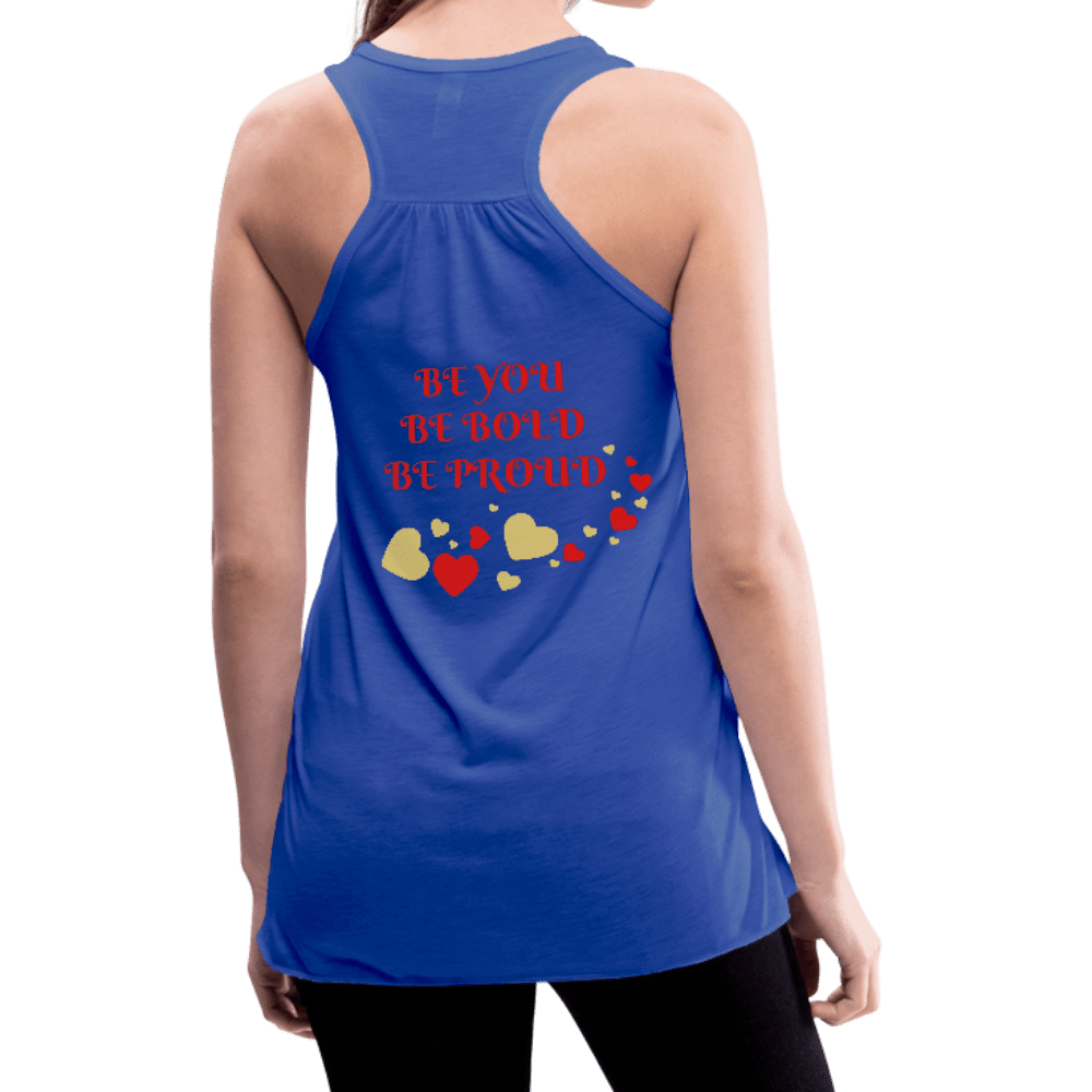 BElieve -n- YOUrself (Women's Flowy Tank) - royal blue