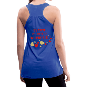 BElieve -n- YOUrself (Women's Flowy Tank) - royal blue