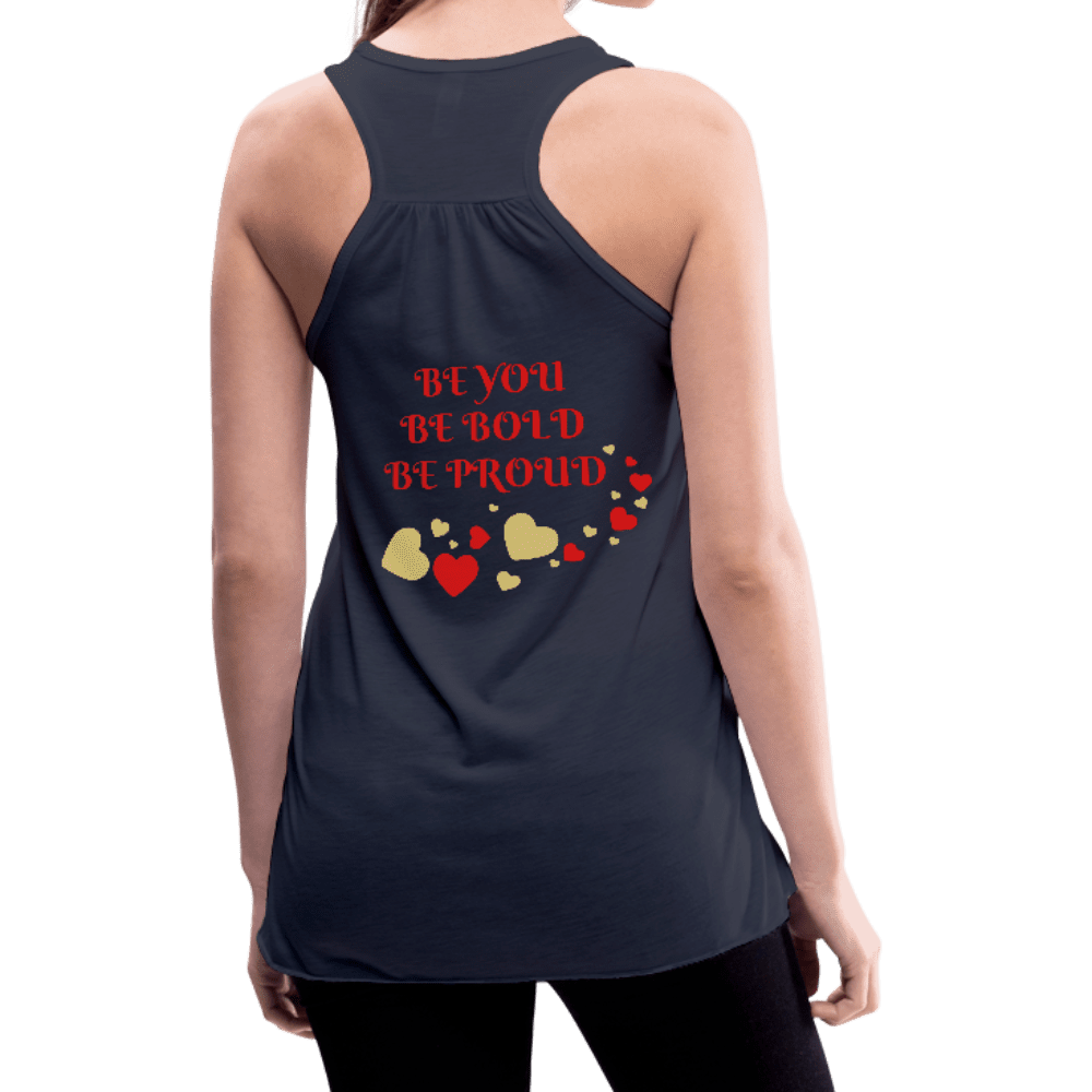 BElieve -n- YOUrself (Women's Flowy Tank) - navy