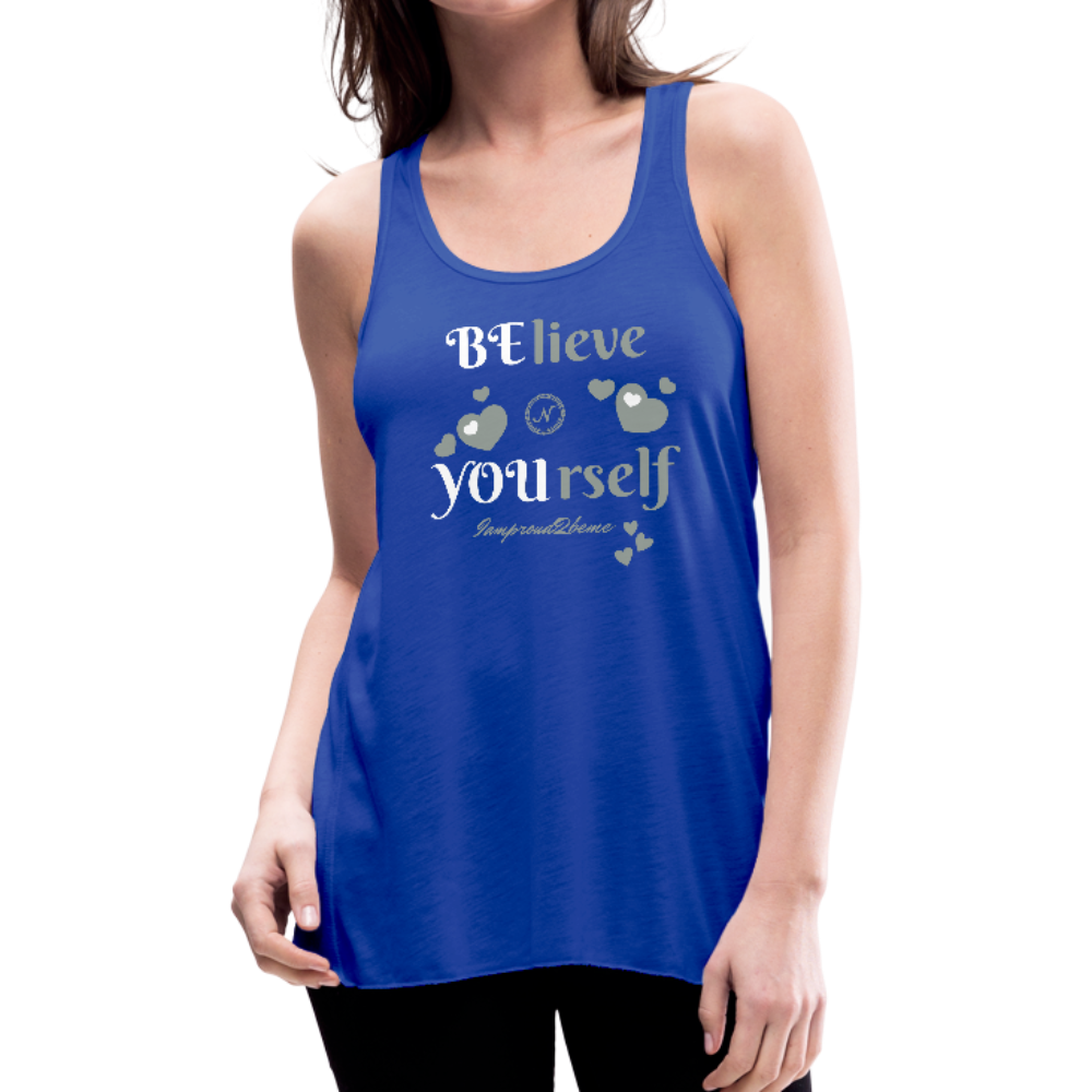 BElieve -n- YOUrself (Women's Flowy Tank Top) - royal blue