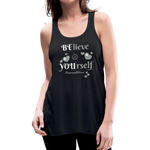 BElieve -n- YOUrself (Women's Flowy Tank Top) - black