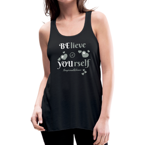 BElieve -n- YOUrself (Women's Flowy Tank Top) - black