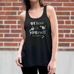 BElieve -n- YOUrself (Women's Flowy Tank Top) - black