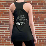 BElieve -n- YOUrself (Women's Flowy Tank Top) - black