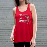 BElieve -n- YOUrself (Women's Flowy Tank Top) - red