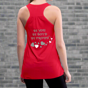 BElieve -n- YOUrself (Women's Flowy Tank Top) - red