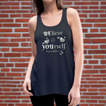 BElieve -n- YOUrself (Women's Flowy Tank Top) - navy