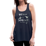BElieve -n- YOUrself (Women's Flowy Tank Top) - navy