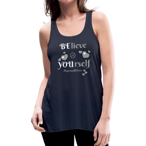 BElieve -n- YOUrself (Women's Flowy Tank Top) - navy