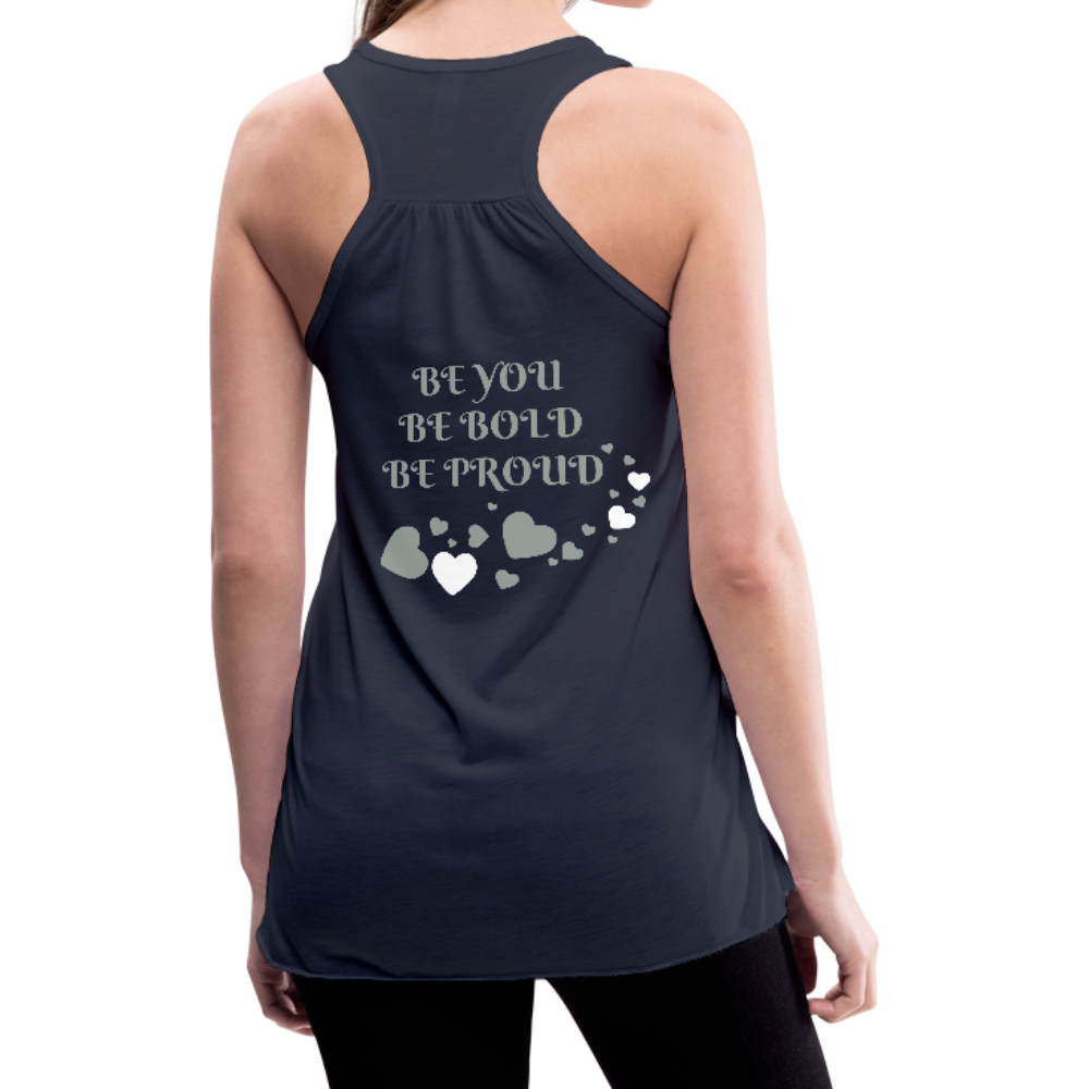 BElieve -n- YOUrself (Women's Flowy Tank Top) - navy