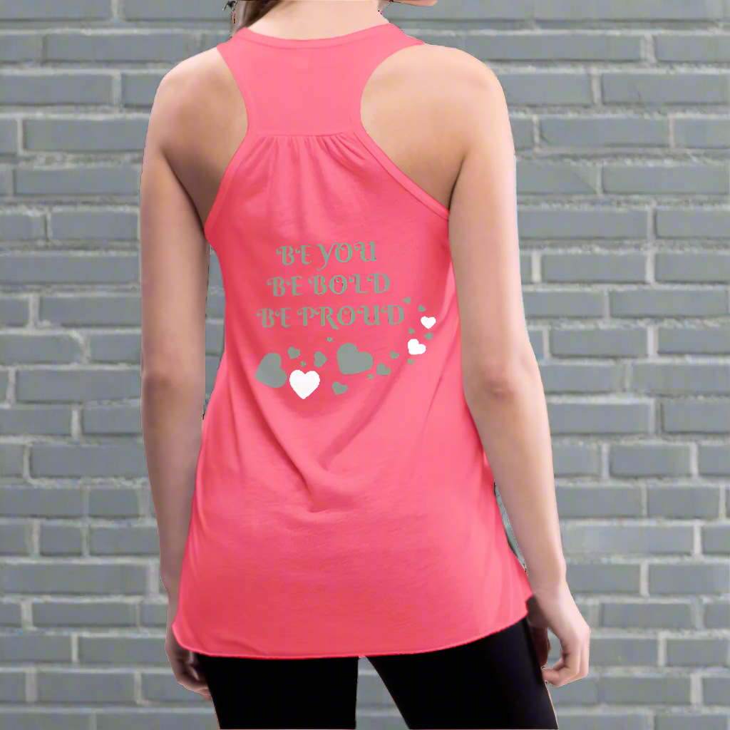 BElieve -n- YOUrself (Women's Flowy Tank Top) - neon pink