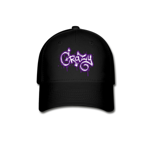 CRAZY GRAFITTI Baseball Cap (Adult) - black