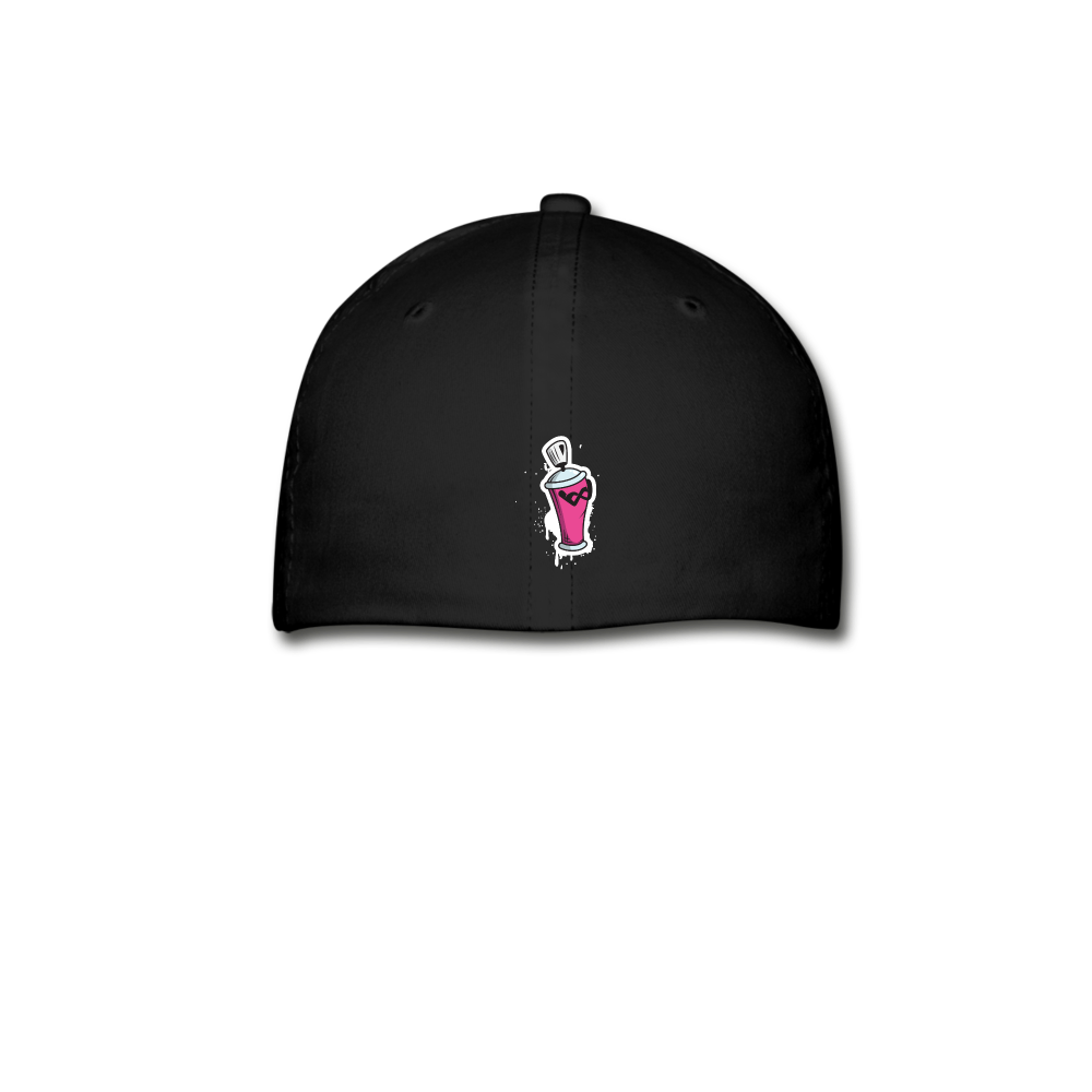CRAZY GRAFITTI Baseball Cap (Adult) - black