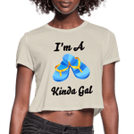 I'M A FLIP FLOP KINDA GAL (Women's Cropped T-Shirt) - dust