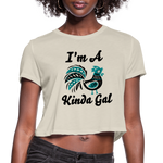 I'M A PROUD ROOSTER KINDA GAL (Crop Top T-Shirt) - dust