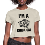 I'M A BORN WILD KIND GAL (Crop Top T-Shirt) - dust