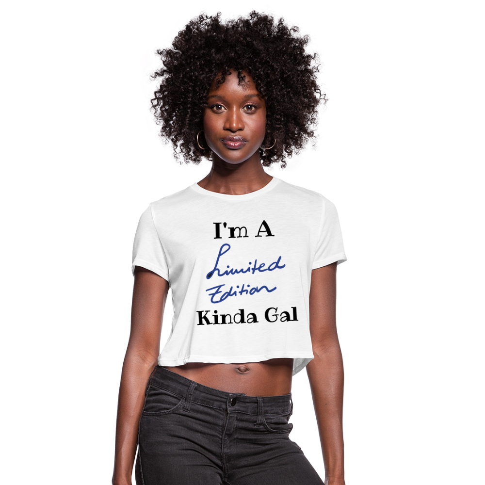 I'M A LIMITED EDITON (Crop Top T-Shirt) - white