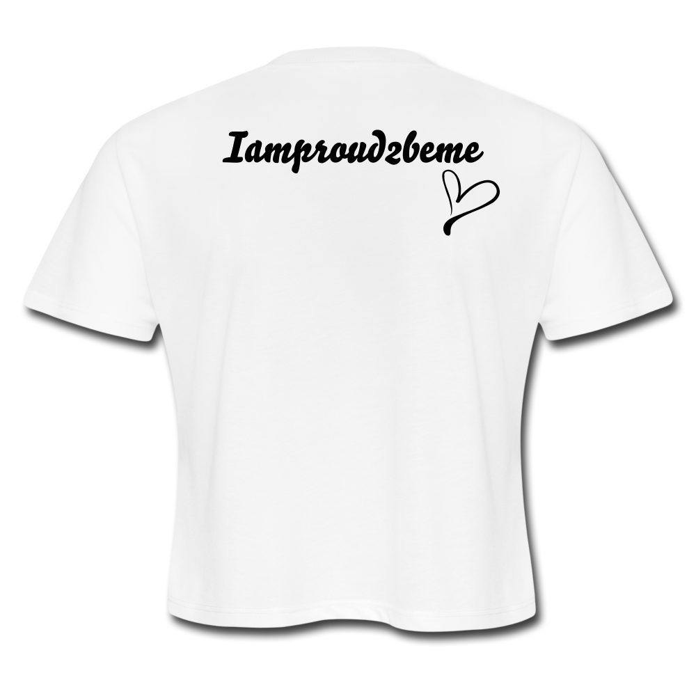 I'M A MIDDLE FINGER KINDA GAL (Crop Top T-Shirt) - white