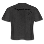 I'M A MIDDLE FINGER KINDA GAL (Crop Top T-Shirt) - deep heather