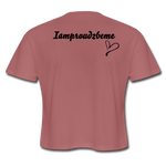 I'M A MIDDLE FINGER KINDA GAL (Crop Top T-Shirt) - mauve