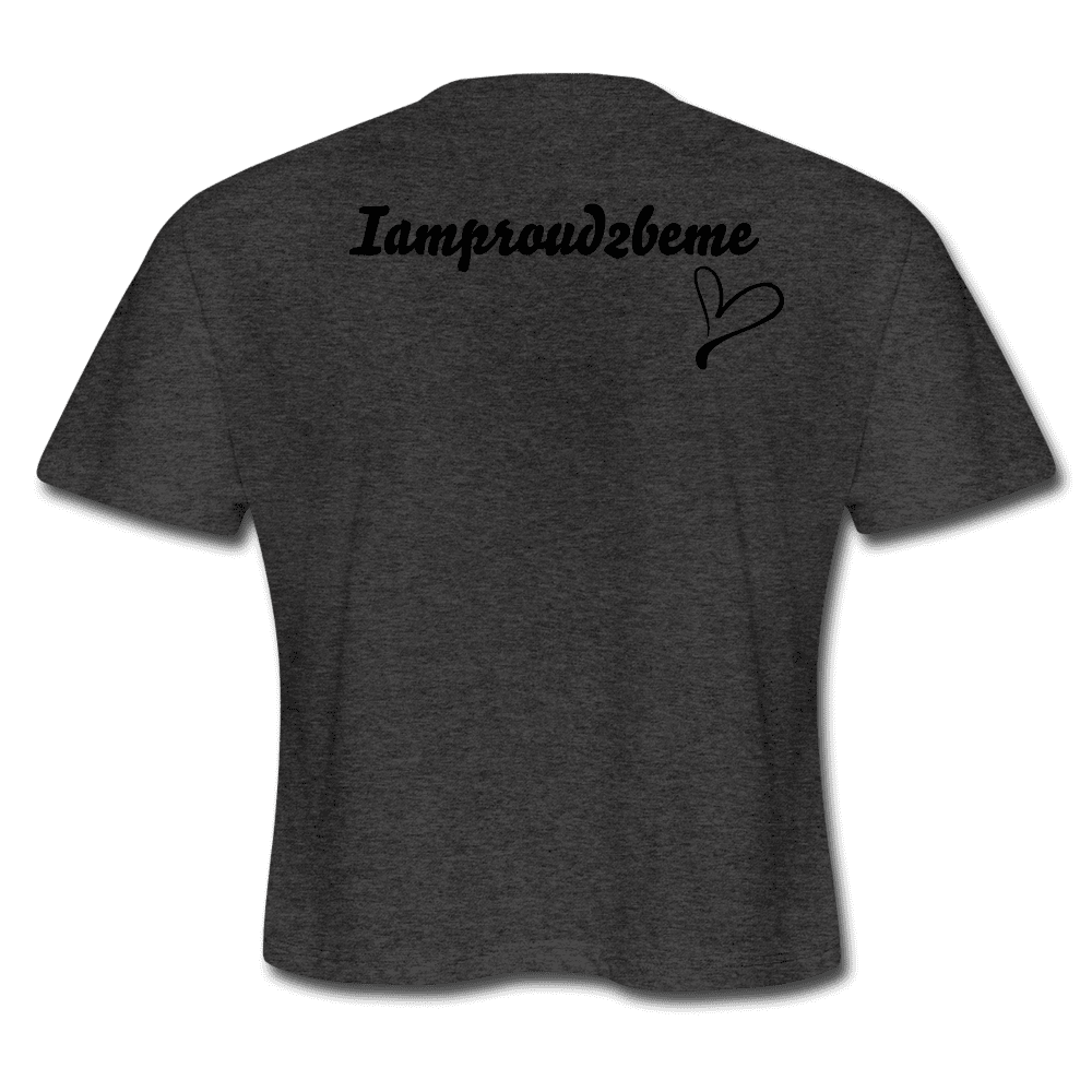 I'M A GIFTED KINDA GAL (Crop Top T-Shirt) - deep heather