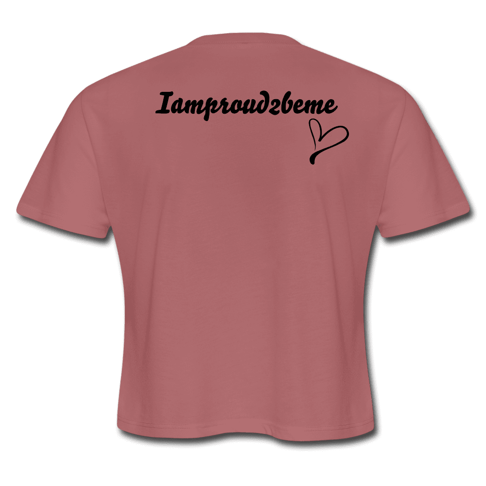 I'M A GIFTED KINDA GAL (Crop Top T-Shirt) - mauve