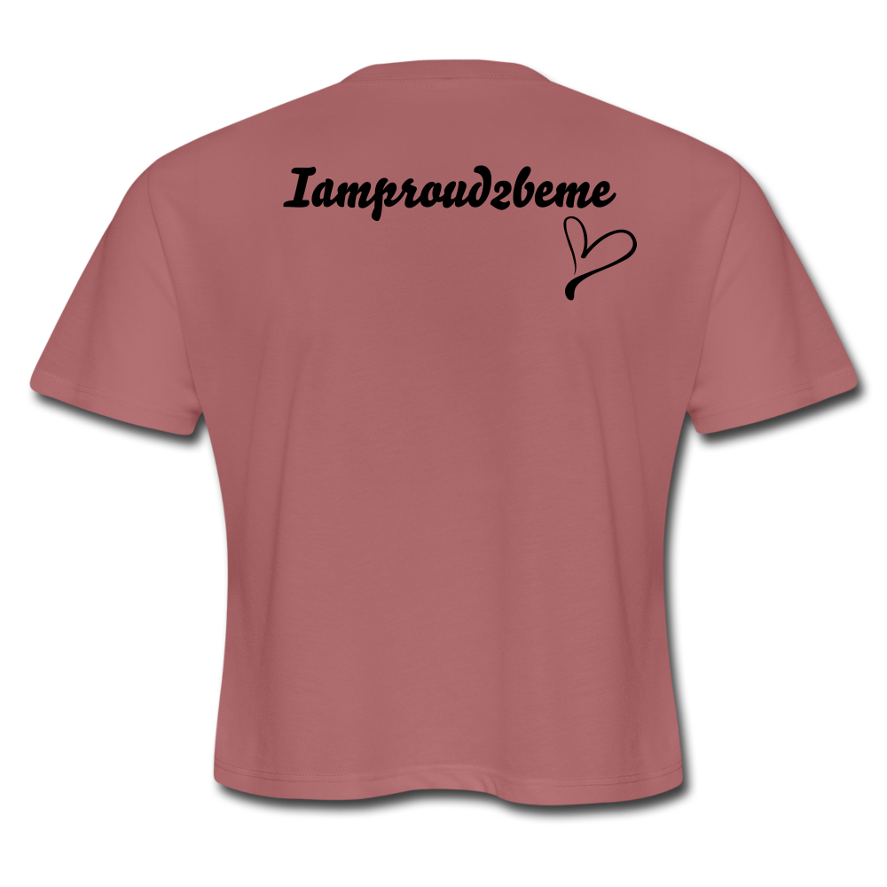 NO COLON STILL ROLLIN' (Crop Top T-Shirt) - mauve