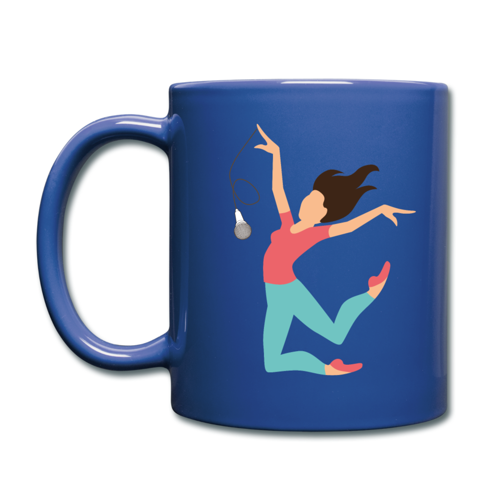 NO COLON STILL ROLLIN' MIC DROP Statement Mug - royal blue