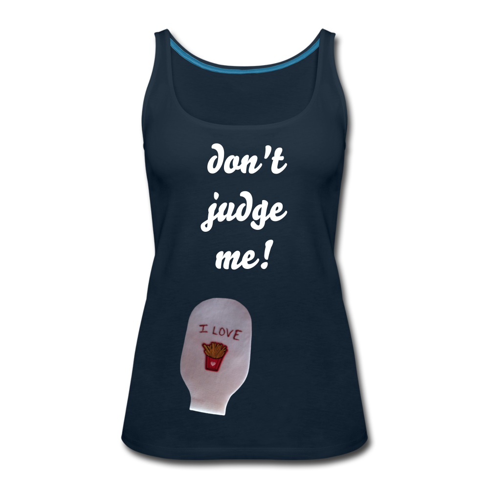 DON'T JUDGE ME Premium Tank Top (Adult) - deep navy