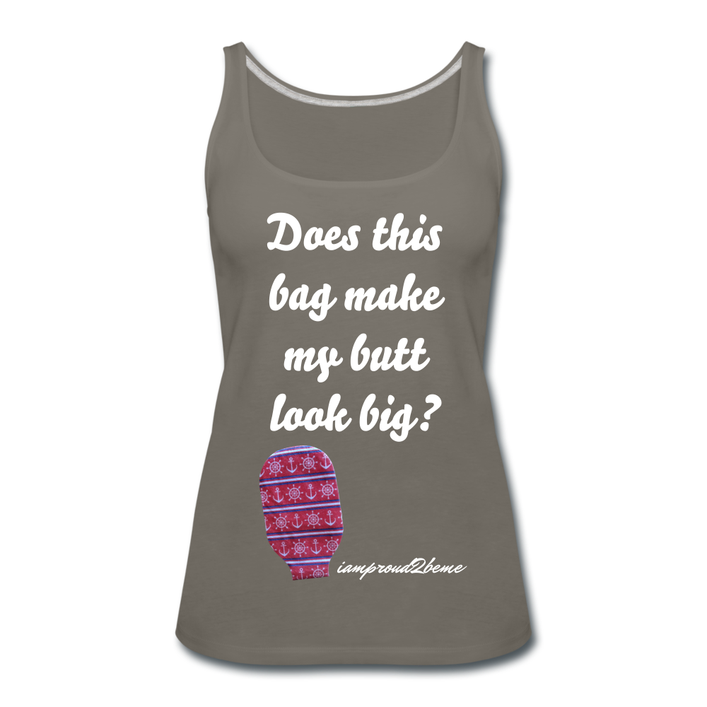 OSTOMY BAG Anchor & Wheel Premium Tank Top (Adult) - asphalt gray