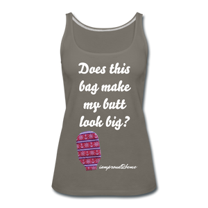 OSTOMY BAG Anchor & Wheel Premium Tank Top (Adult) - asphalt gray