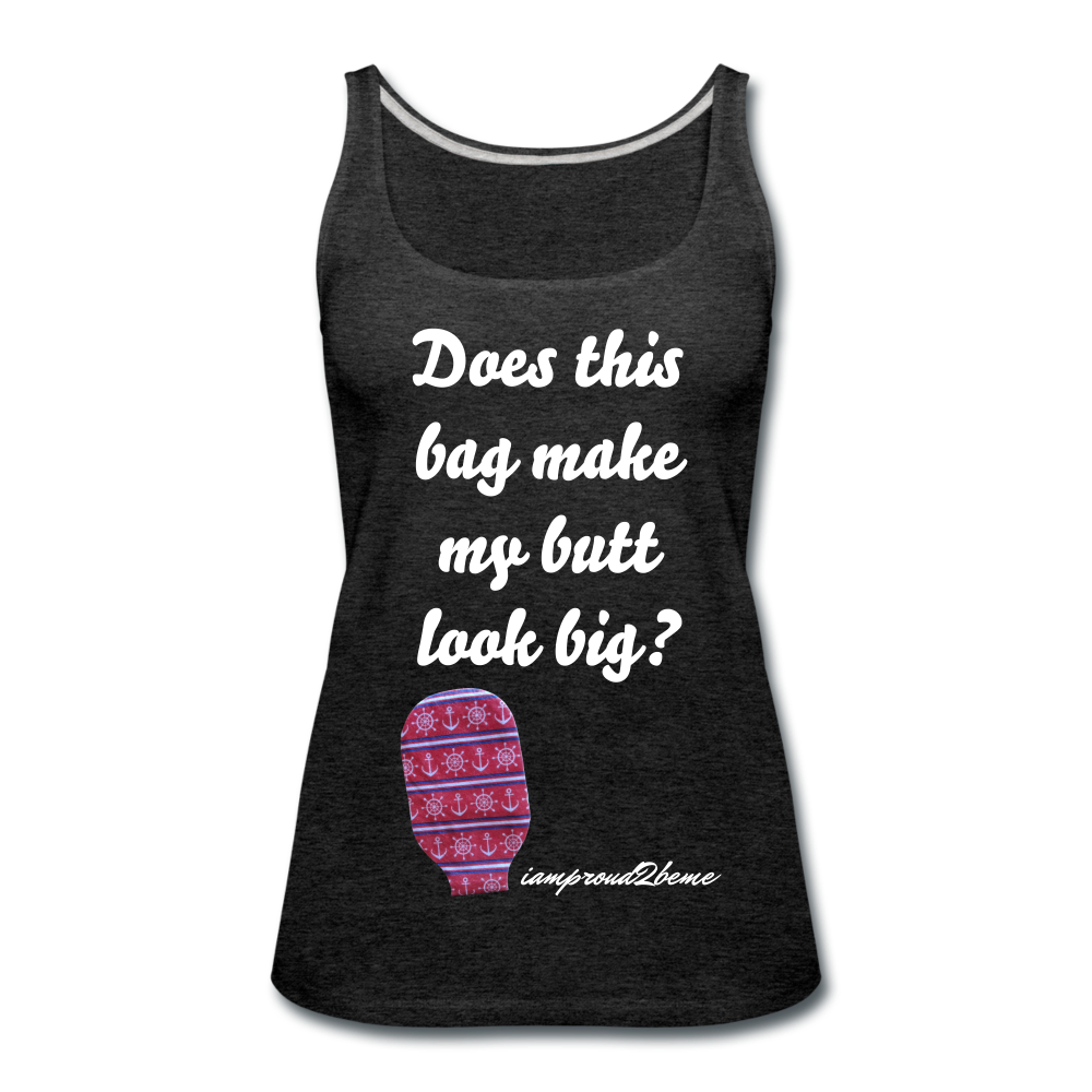 OSTOMY BAG Anchor & Wheel Premium Tank Top (Adult) - charcoal gray