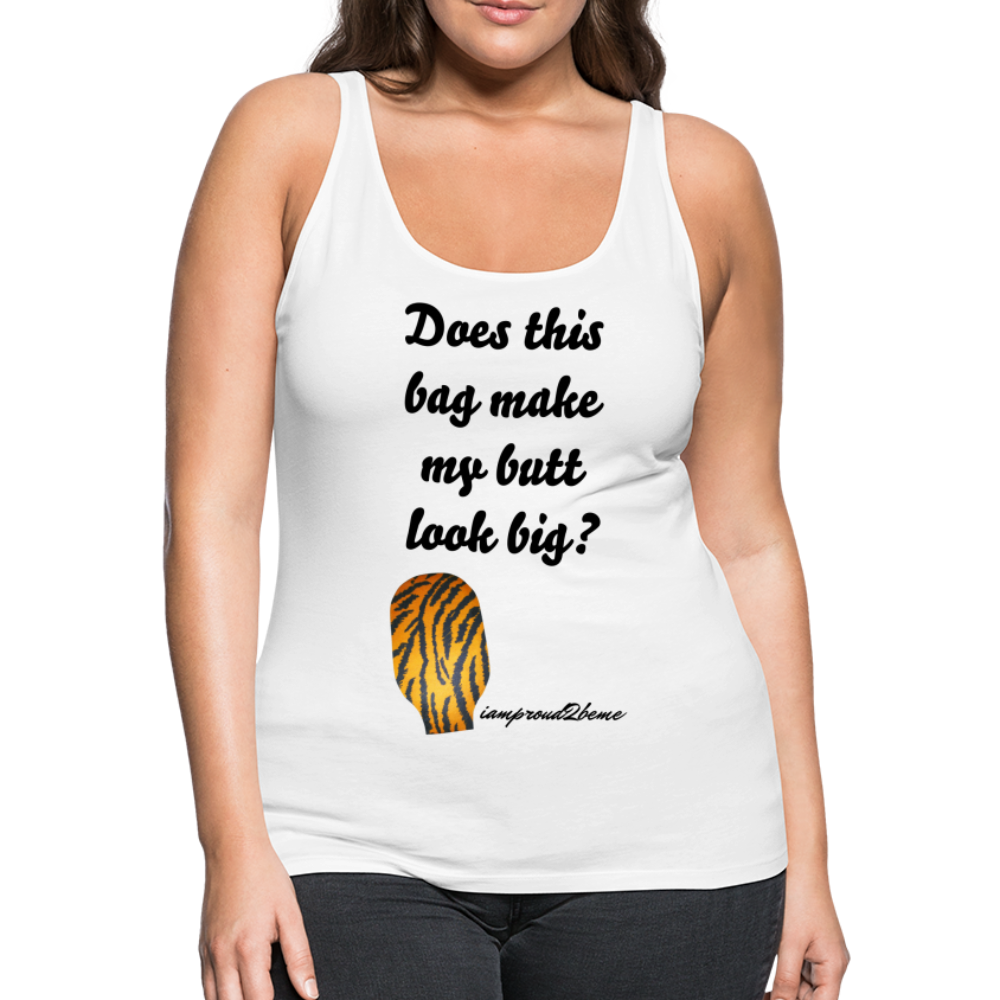 OSTOMY BAG Tiger Stripe Premium Tank Top (Adult) - white