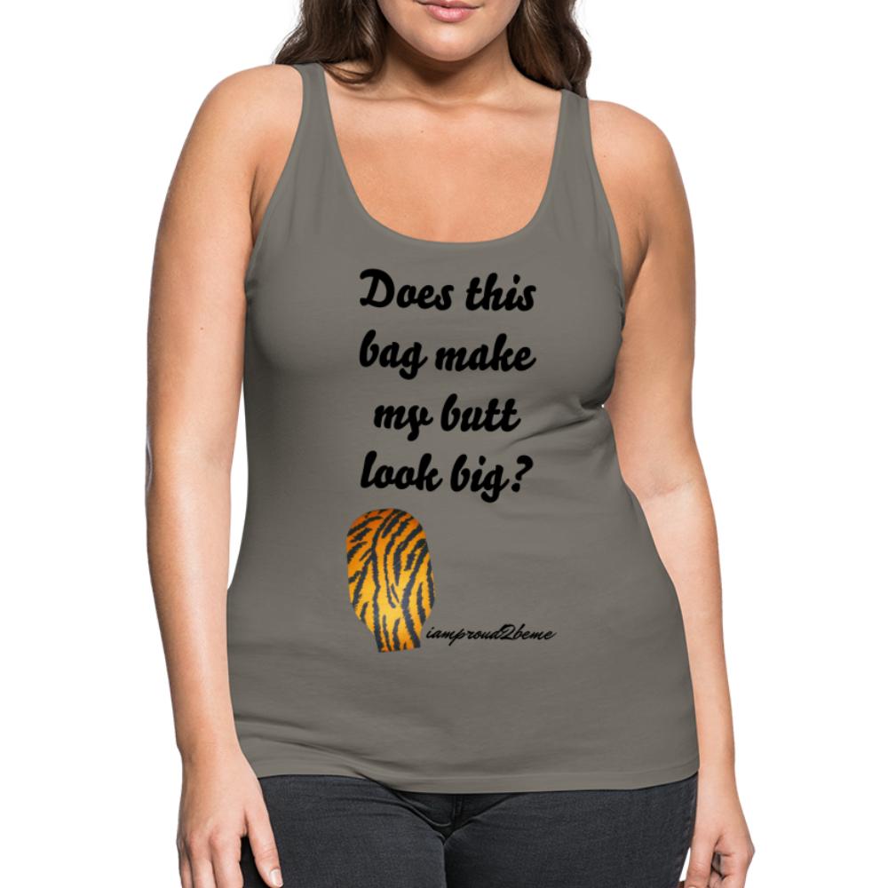 OSTOMY BAG Tiger Stripe Premium Tank Top (Adult) - asphalt gray