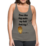 OSTOMY BAG Tiger Stripe Premium Tank Top (Adult) - asphalt gray