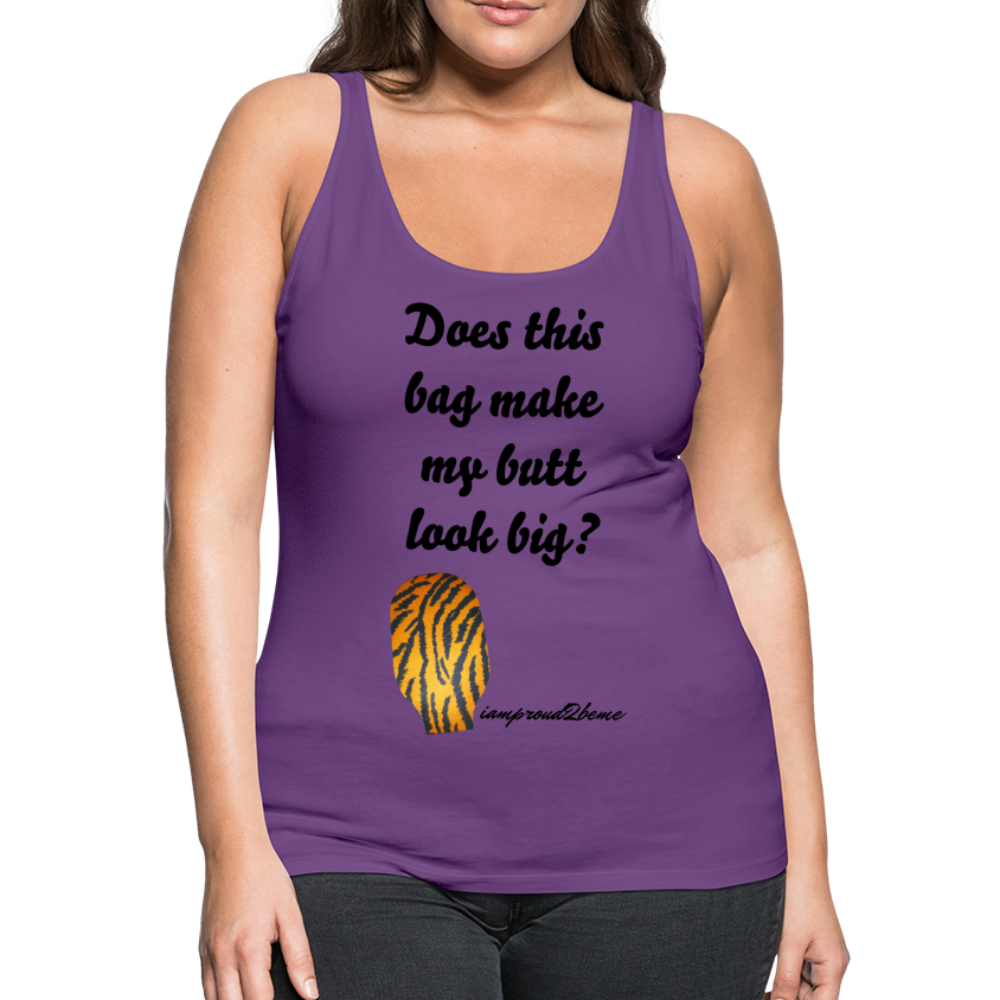 OSTOMY BAG Tiger Stripe Premium Tank Top (Adult) - purple