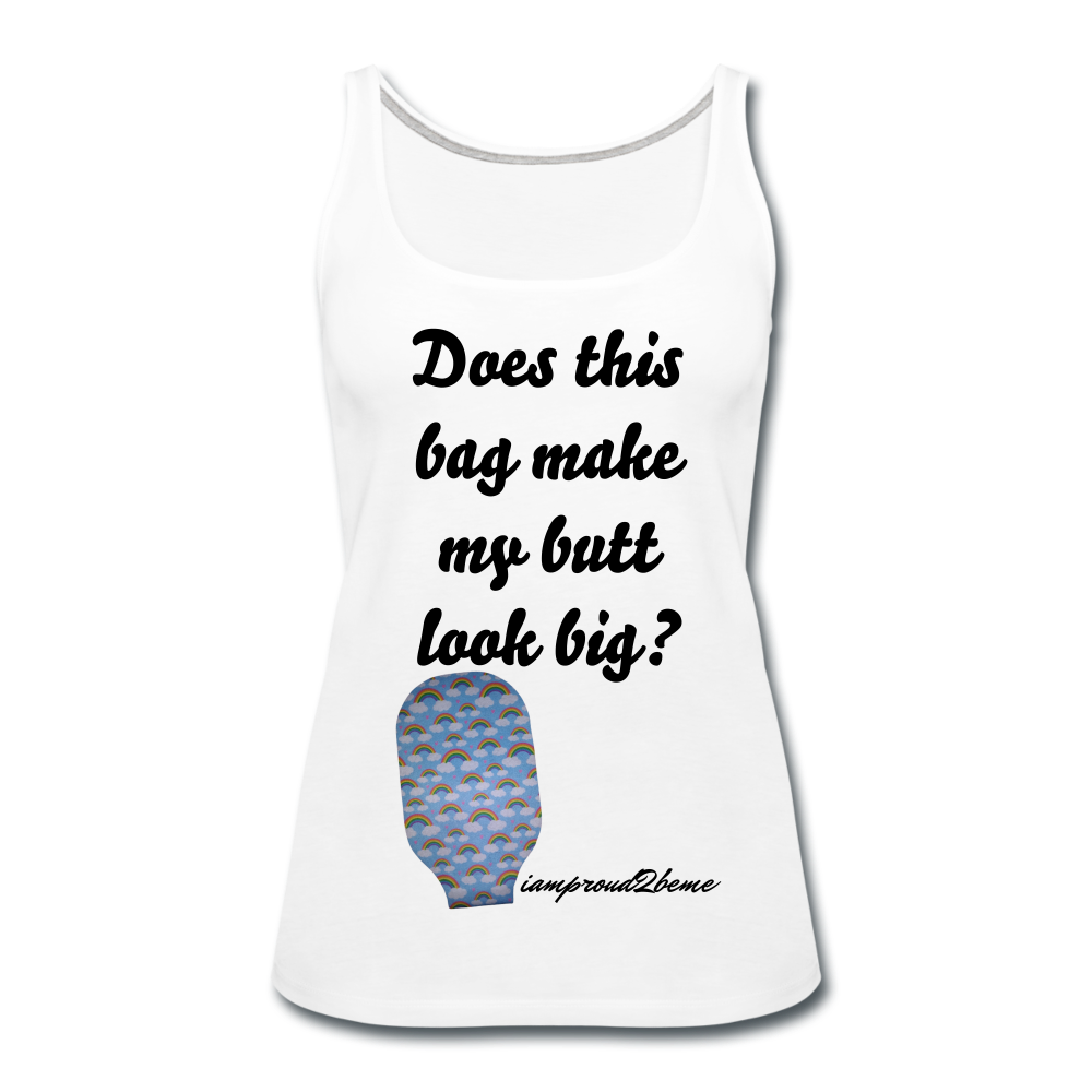 OSTOMY BAG Rainbow Premium Tank Top (Adult) - white