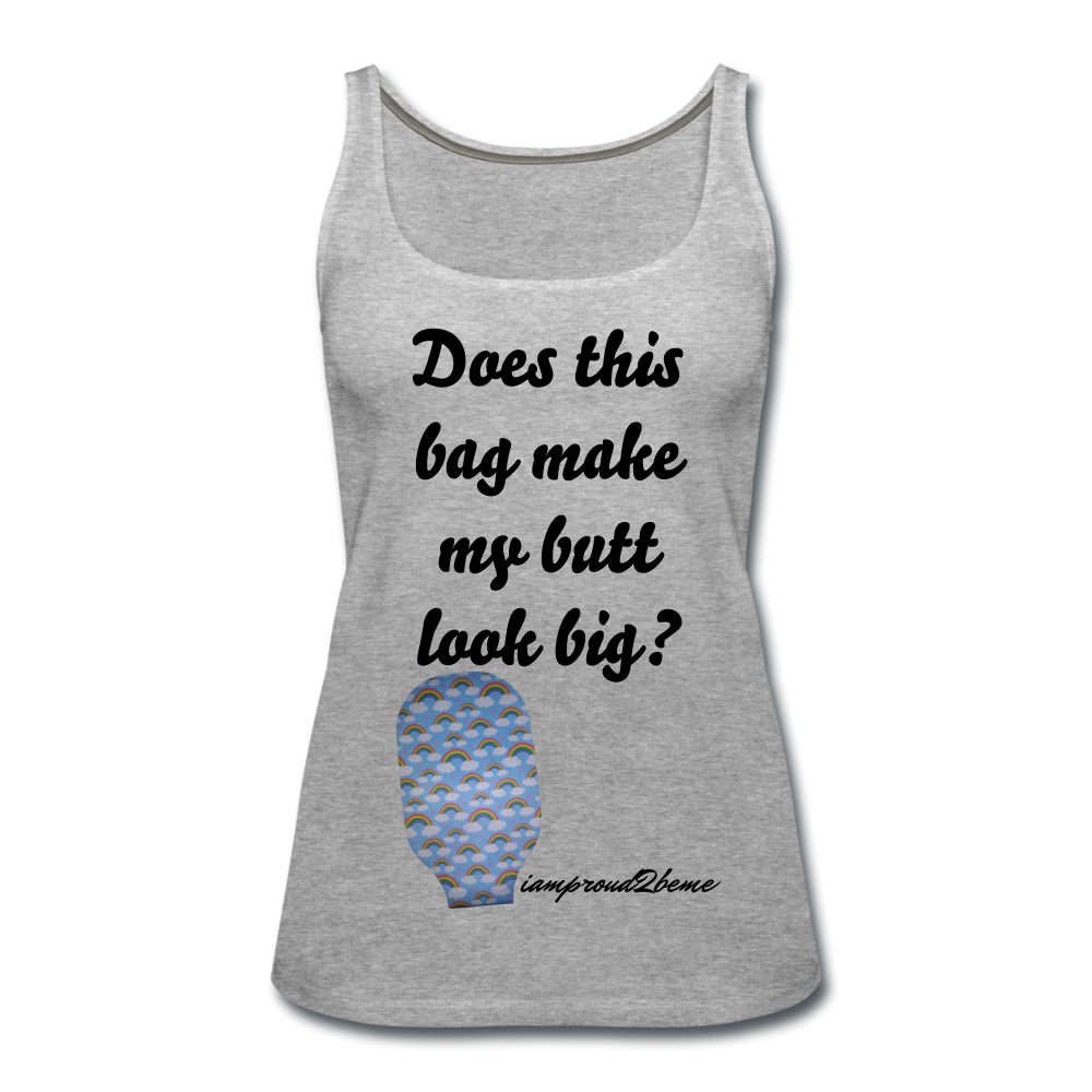 OSTOMY BAG Rainbow Premium Tank Top (Adult) - heather gray