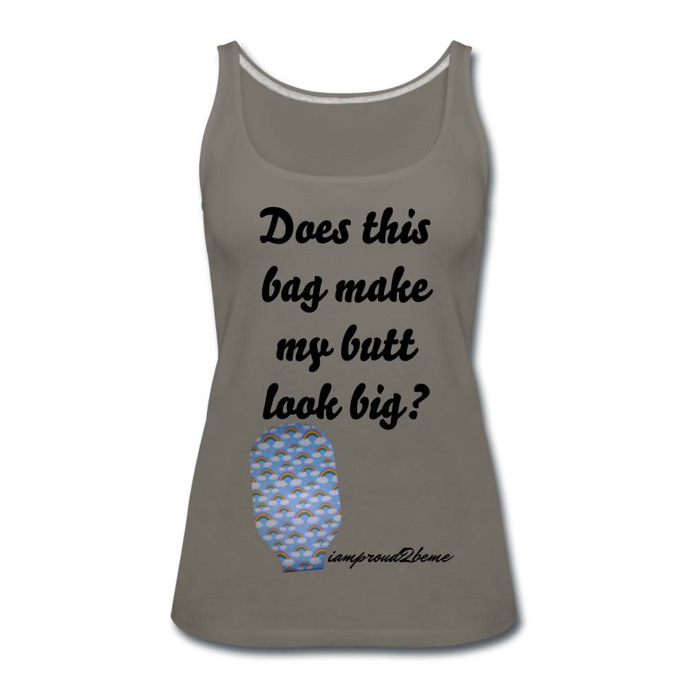 OSTOMY BAG Rainbow Premium Tank Top (Adult) - asphalt gray