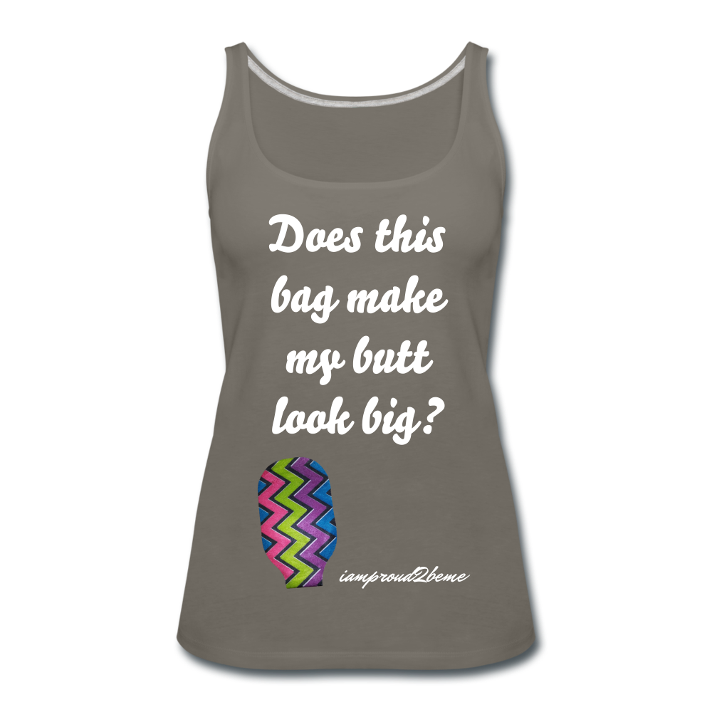 OSTOMY BAG ZIG ZAG Premium Tank Top (Adult) - asphalt gray