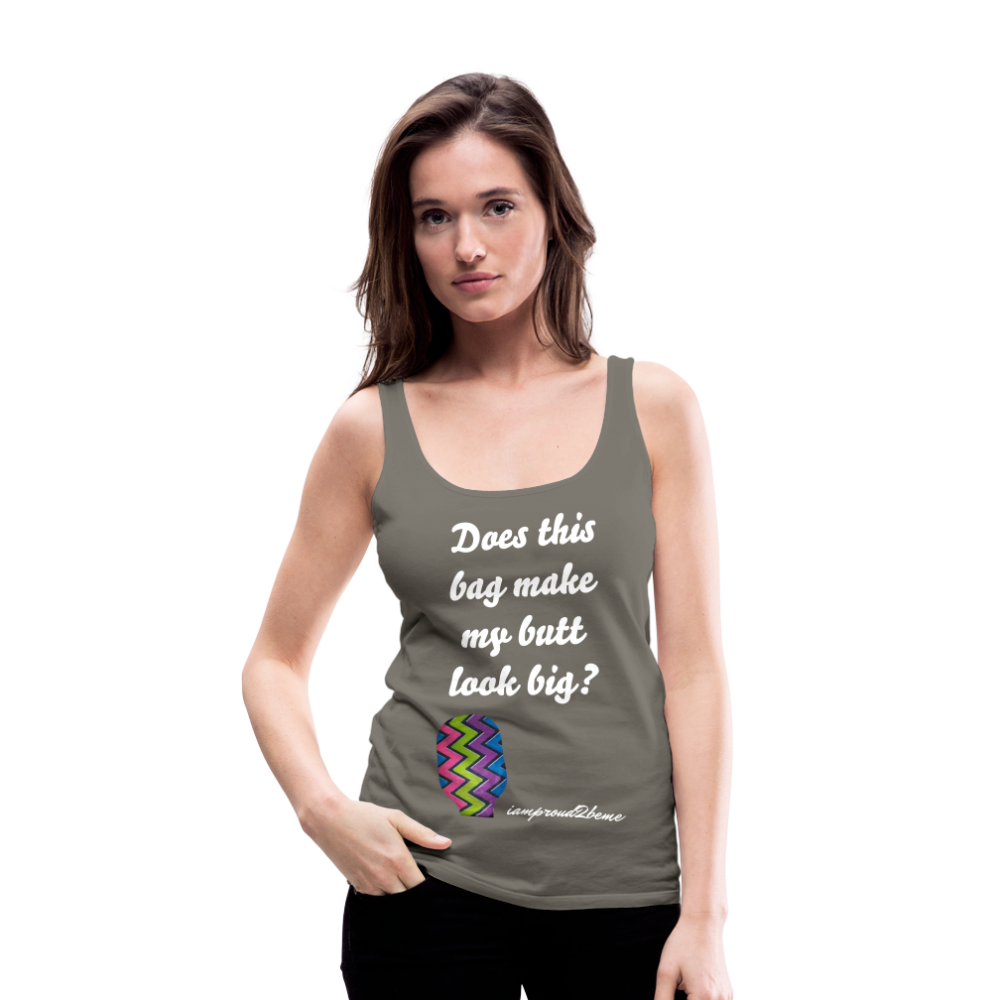 OSTOMY BAG ZIG ZAG Premium Tank Top (Adult) - asphalt gray