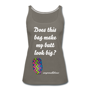 OSTOMY BAG ZIG ZAG Premium Tank Top (Adult) - asphalt gray