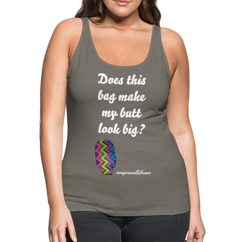 OSTOMY BAG ZIG ZAG Premium Tank Top (Adult) - asphalt gray