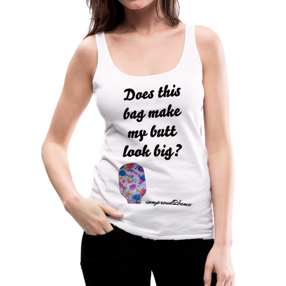 OSTOMY BAG PAINT SPLATS Premium Tank Top - white