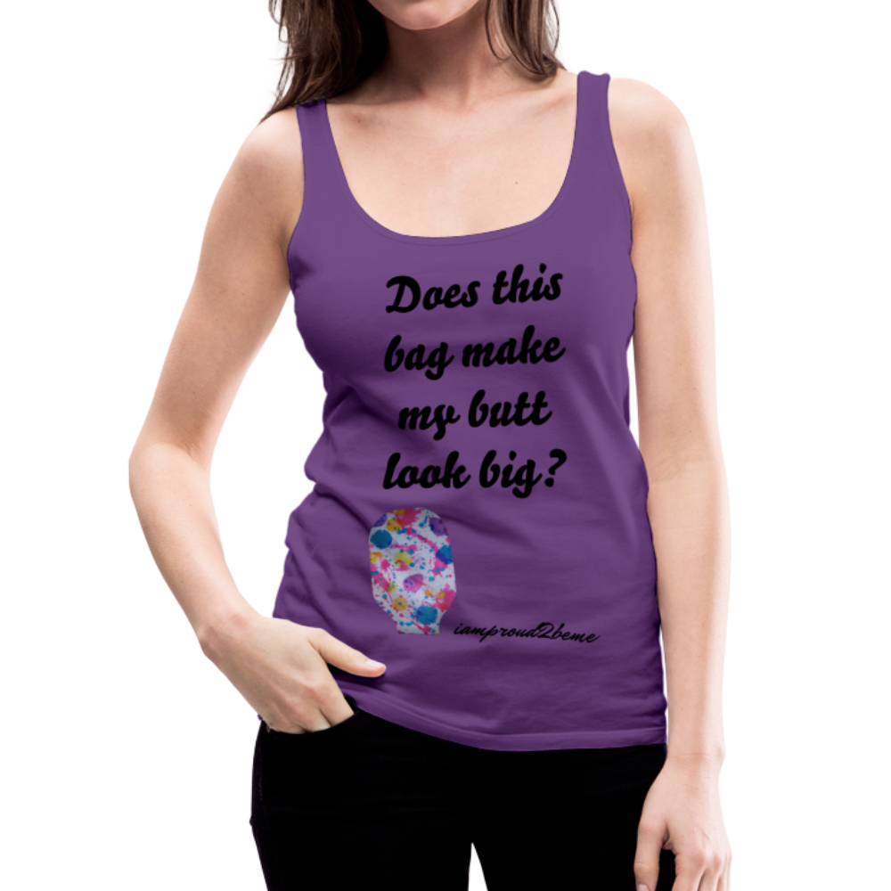 OSTOMY BAG PAINT SPLATS Premium Tank Top - purple