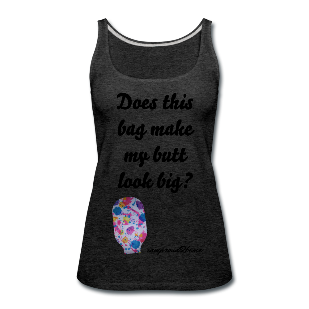 OSTOMY BAG PAINT SPLATS Premium Tank Top - charcoal gray
